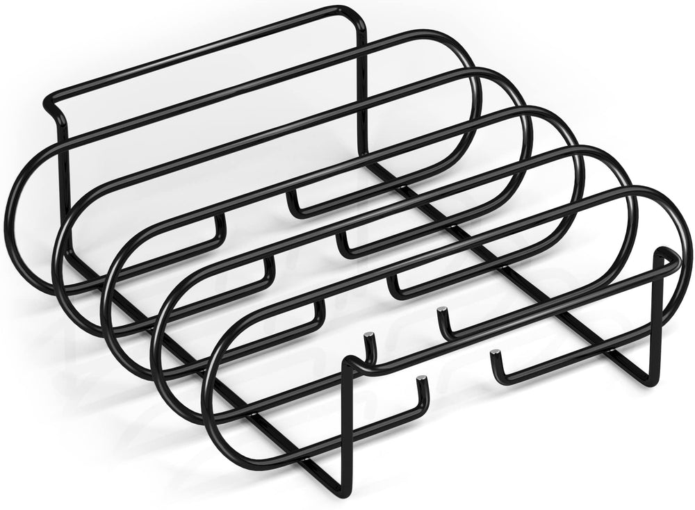 Sorbus Rib Rack in a camping setting with food