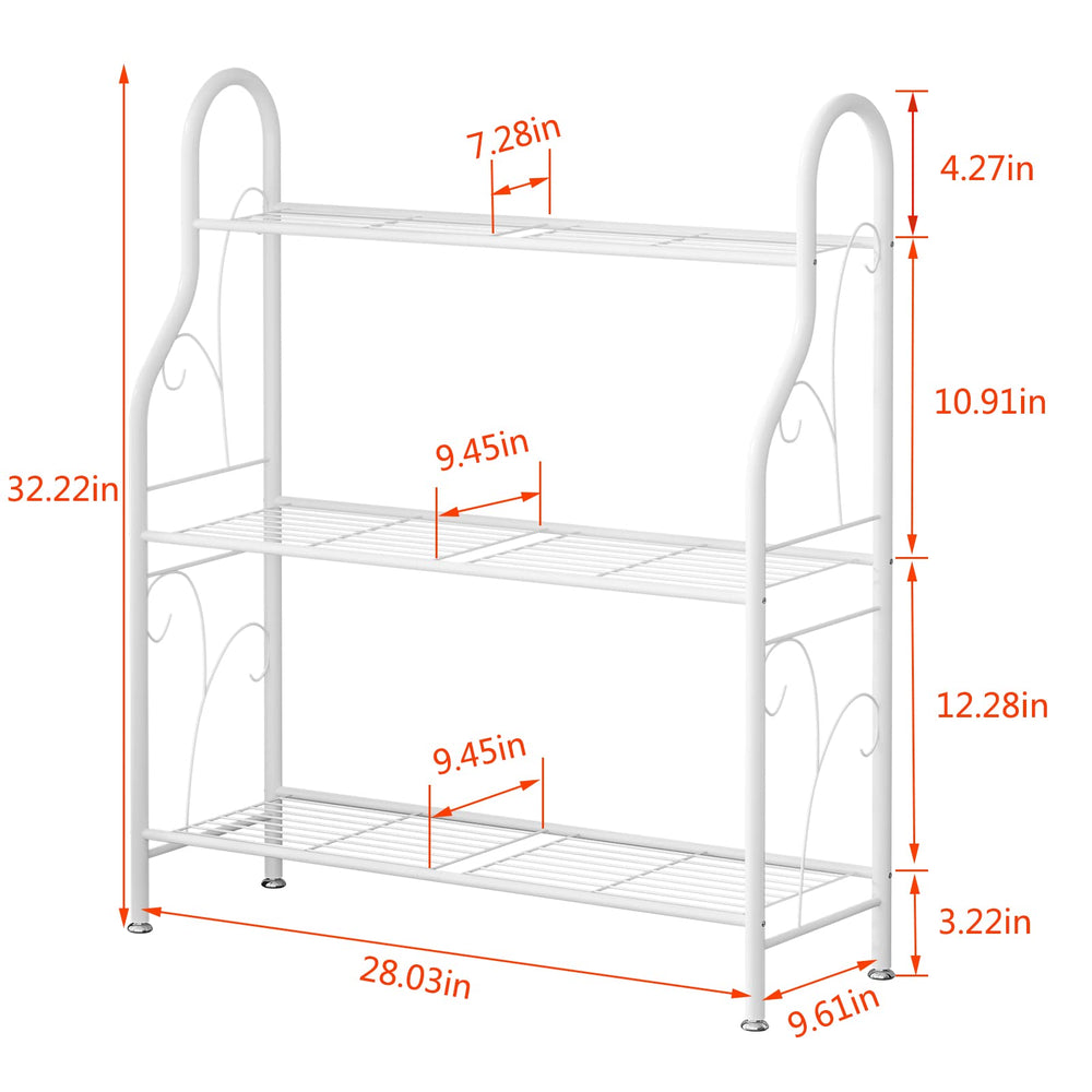 SORCEDAS 3 Tier Plant Stand assembled with decorative items