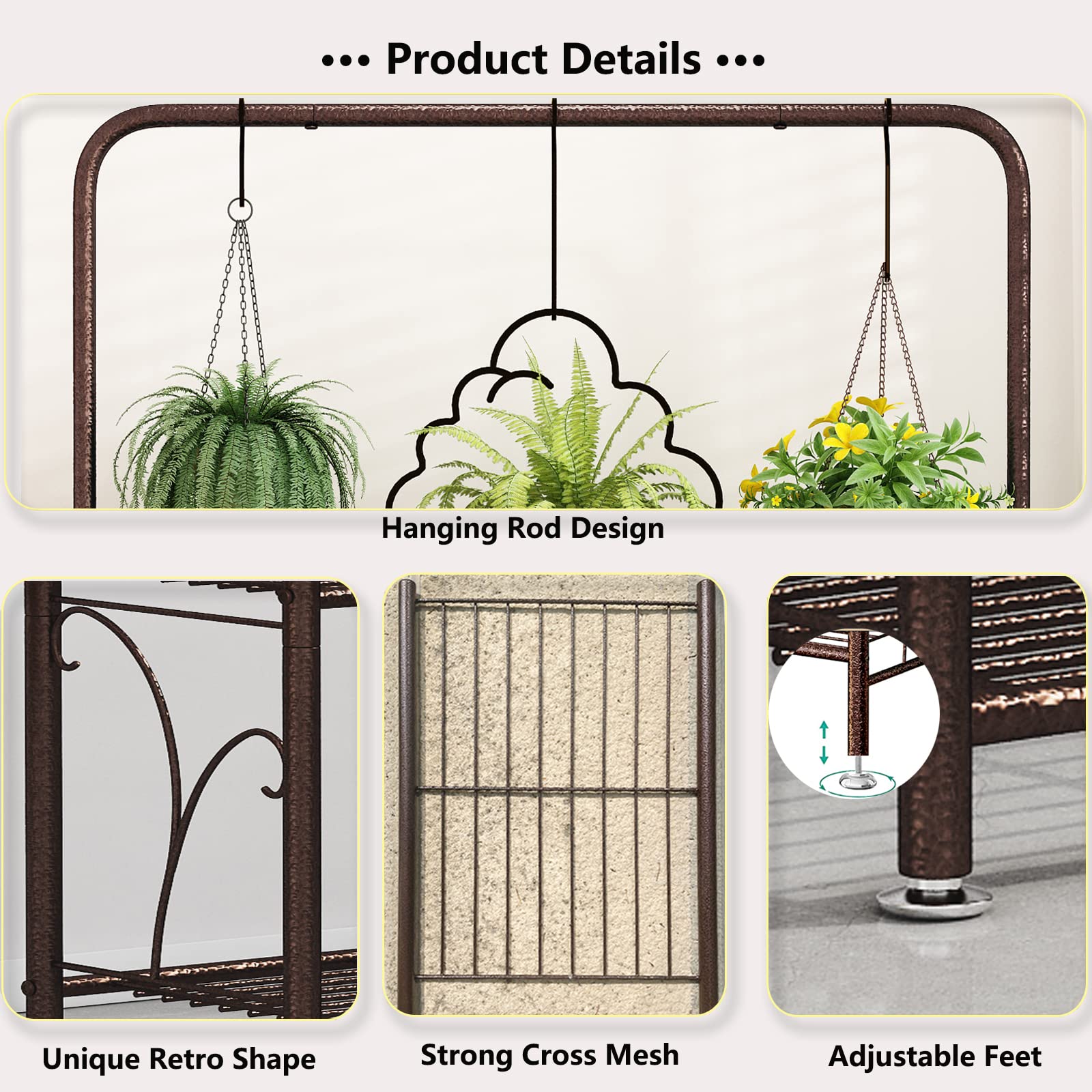 SORCEDAS 3 Tier Plant Stand in a living room