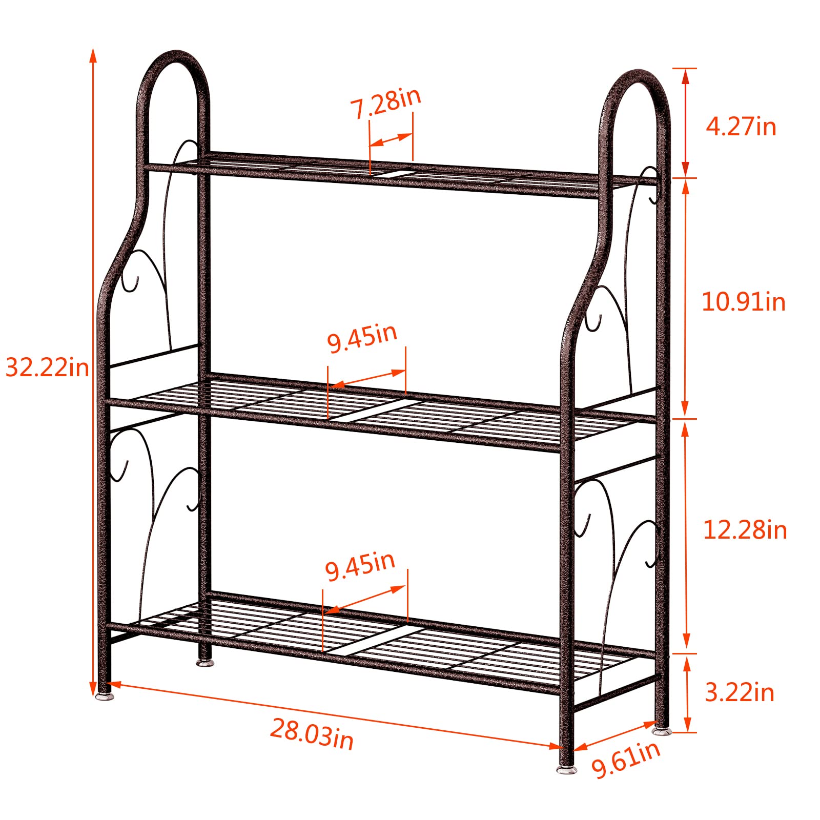 SORCEDAS 3 Tier Plant Stand in garden setting