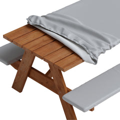 Sorfey Picnic Table Cover grey rectangular 96"x30" front view