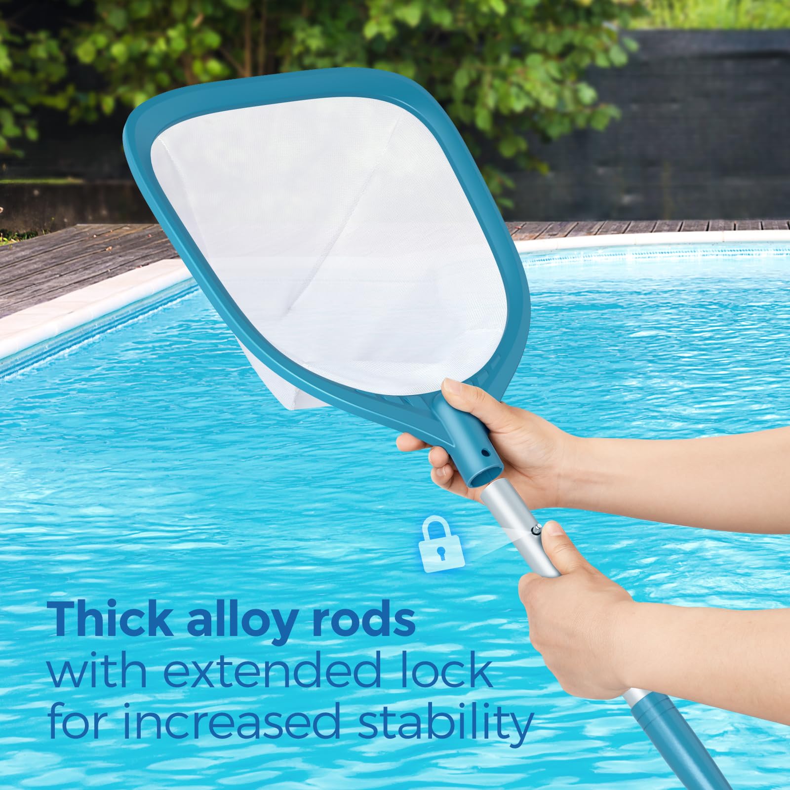 SORSWEET Pool Skimmer Net in storage position
