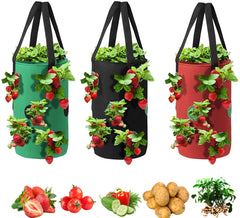 SouilGoal Upside Down Tomato Planter in red, green, and black