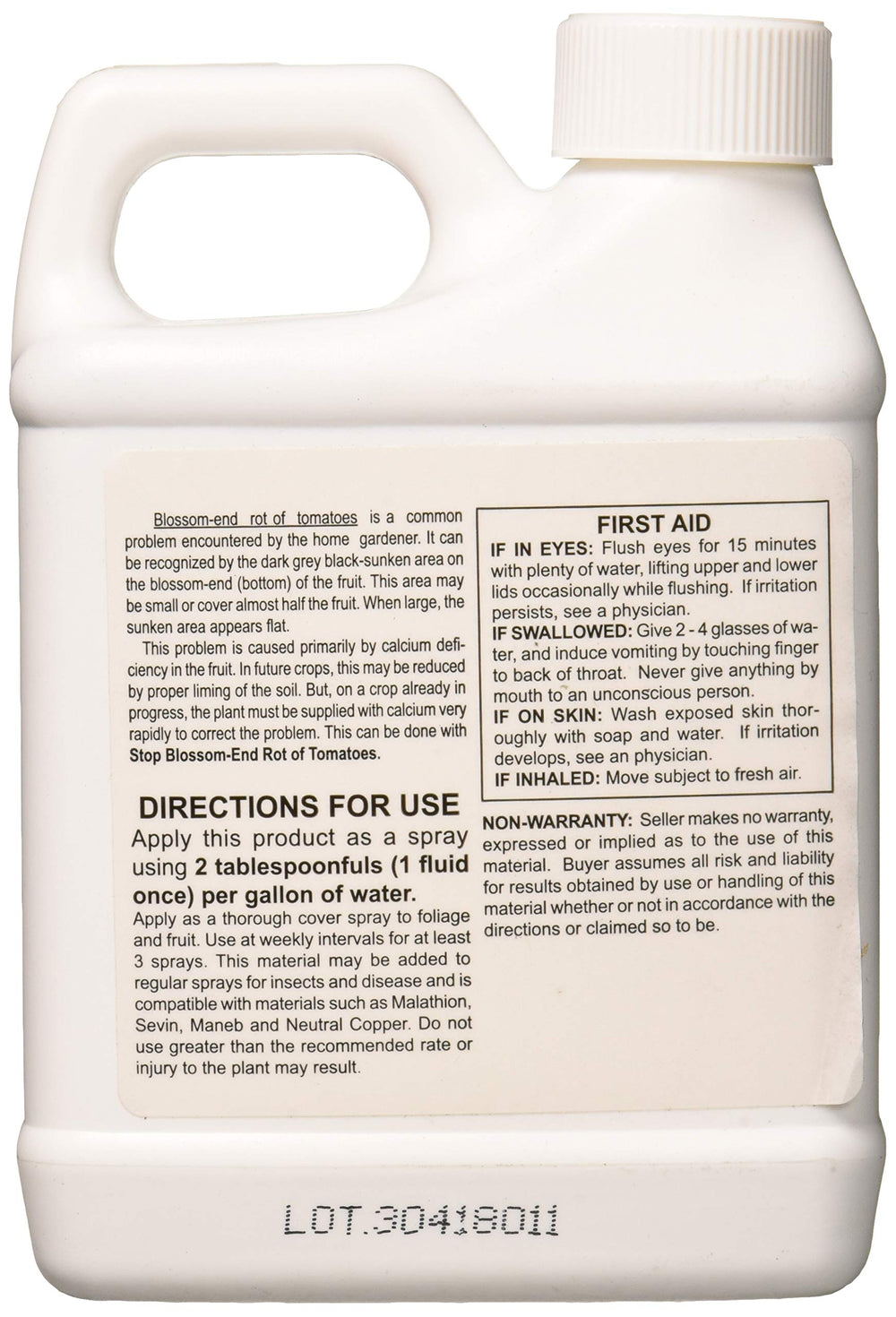 Southern Ag Blossom End Rot Stop 16oz label close-up