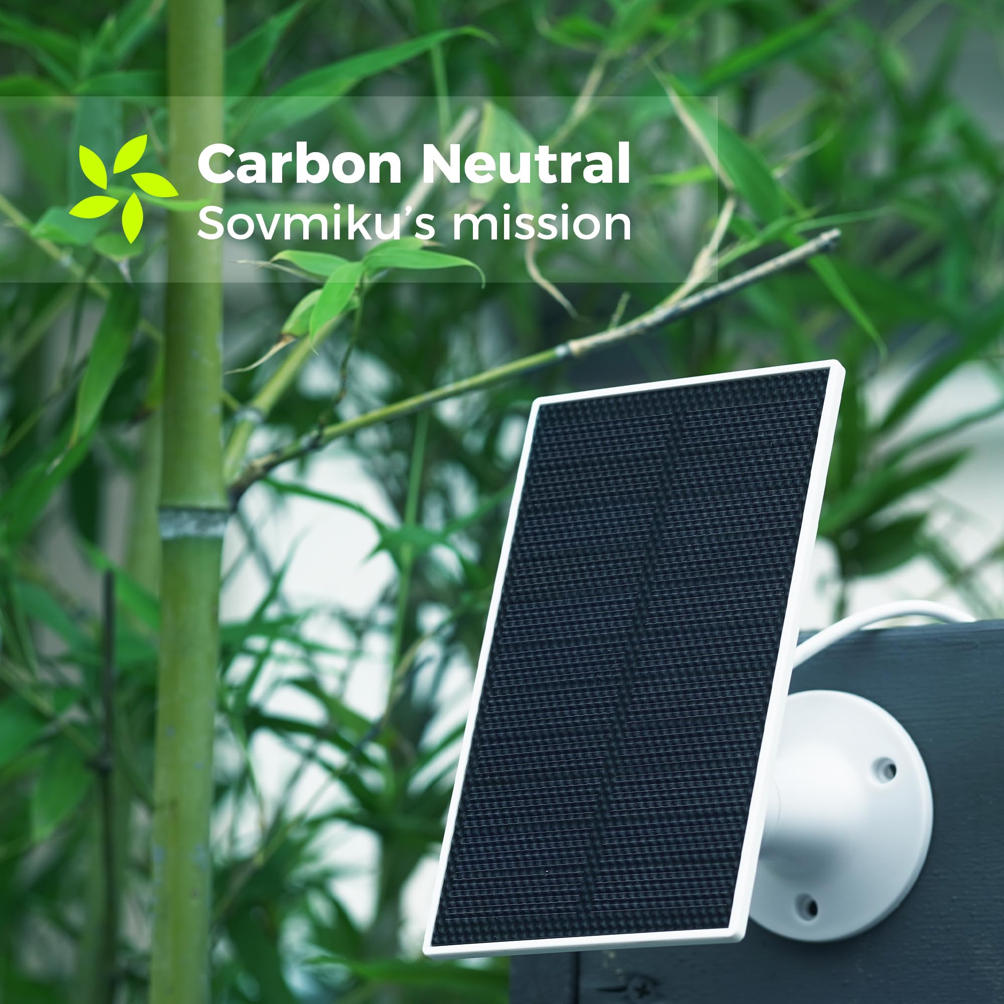 SOVMIKU solar panel with 9.8ft weatherproof USB cable