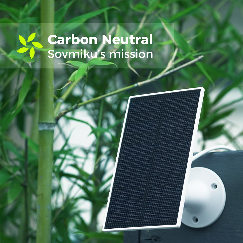 SOVMIKU solar panel with 9.8ft weatherproof USB cable