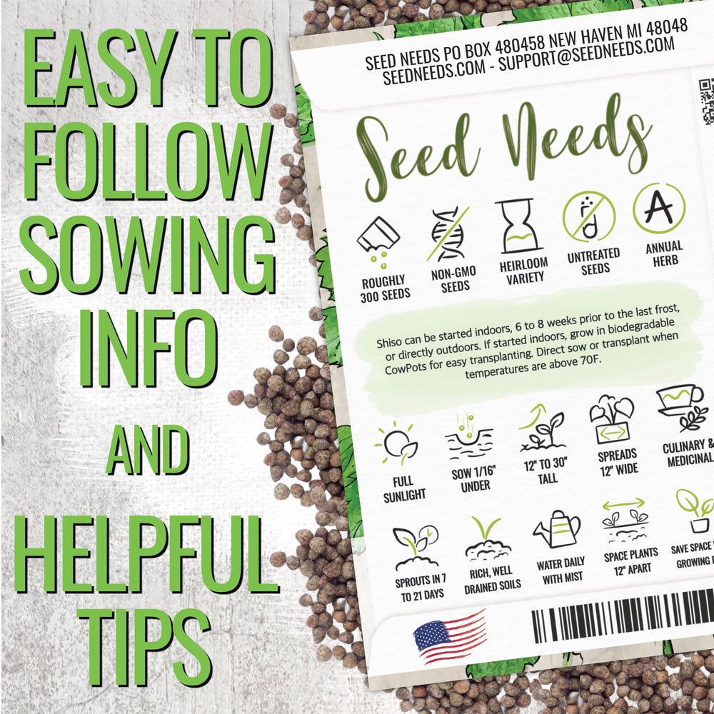 Sowing instructions on the reverse side of the seed packet