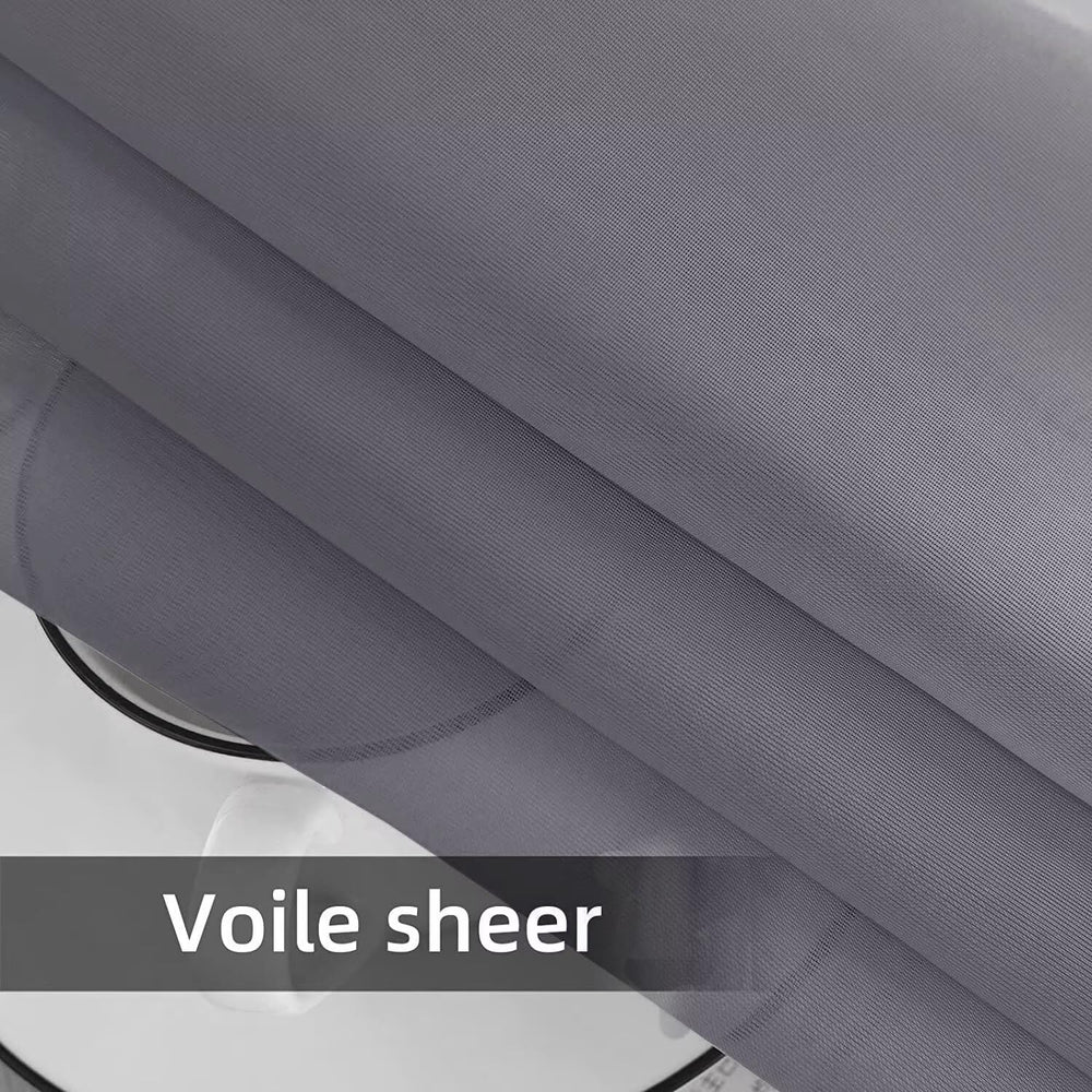 SpaceDresser Grey Outdoor Sheer Curtains packaging