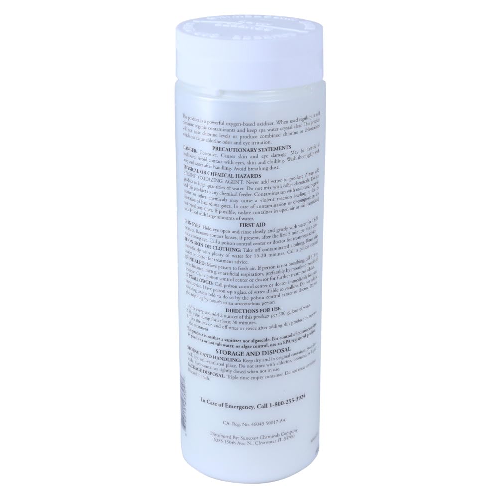 SpaChoice 2 lbs spa shock packaging side view