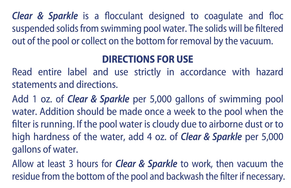 SpaChoice Pool Clarifier packaging with product details