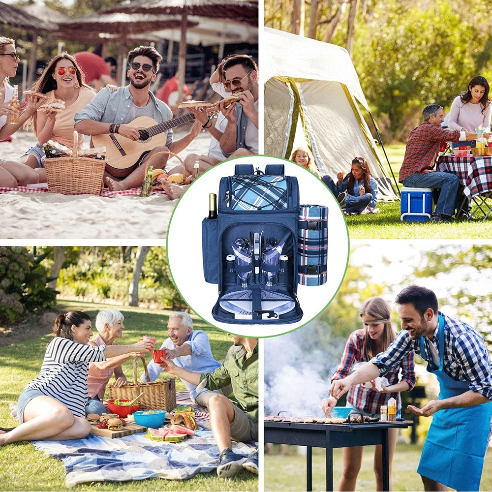 Spacious central compartment of the Hap Tim picnic backpack