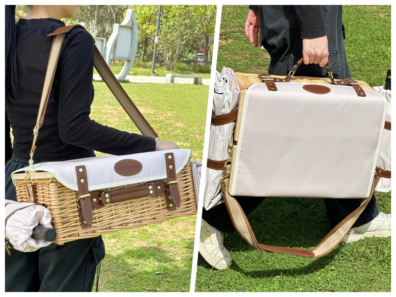 Spacious interior of the OrgaNatureQueen picnic basket