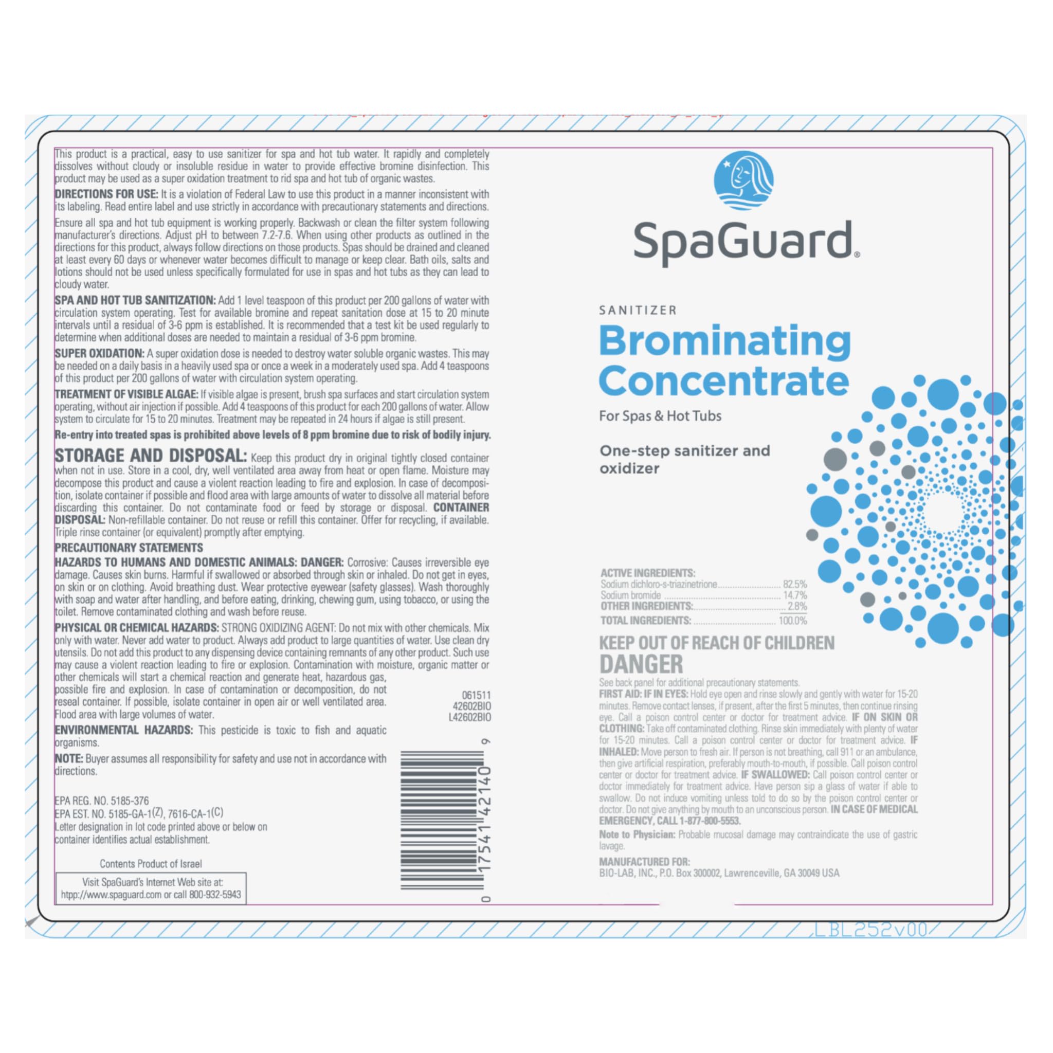 SpaGuard Brominating Concentrate granules close-up
