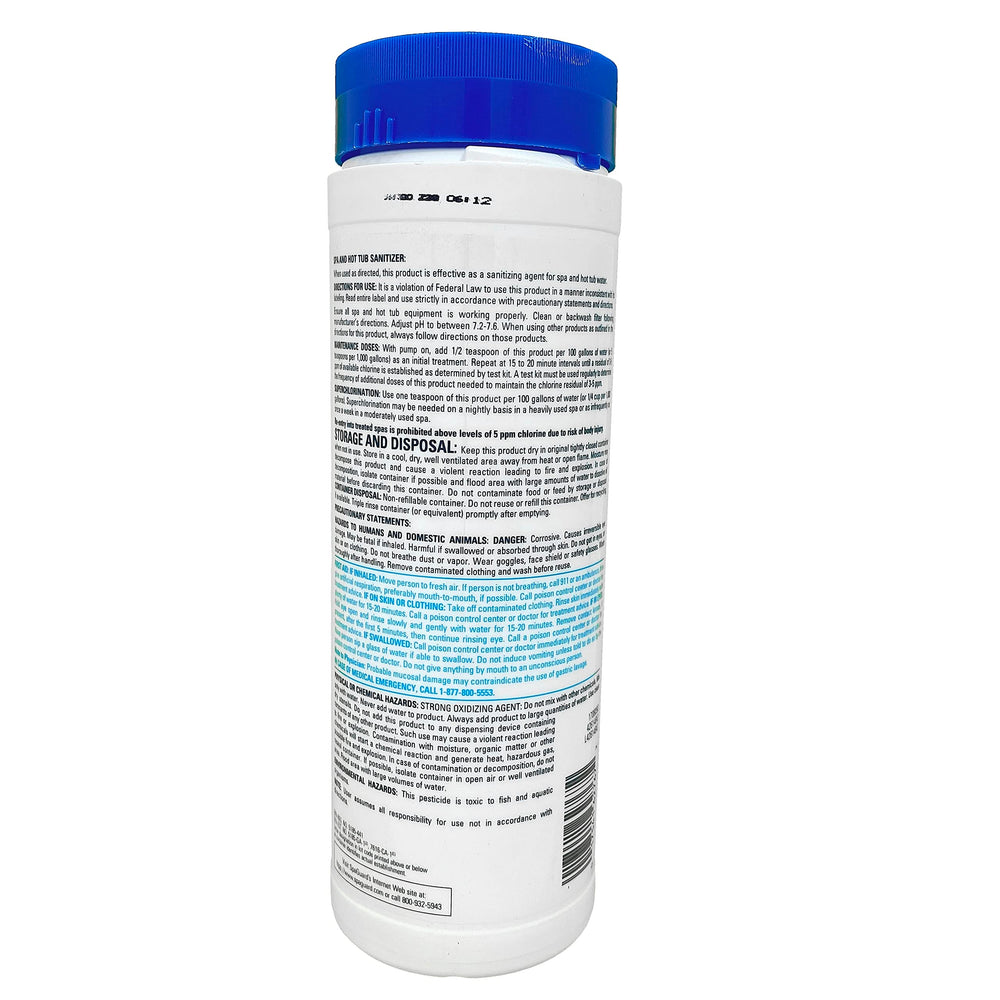 SpaGuard Chlorinating Concentrate granules in a spa