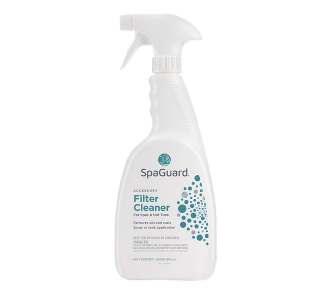 SpaGuard Filter Cleaner 1 Quart spray bottle front view