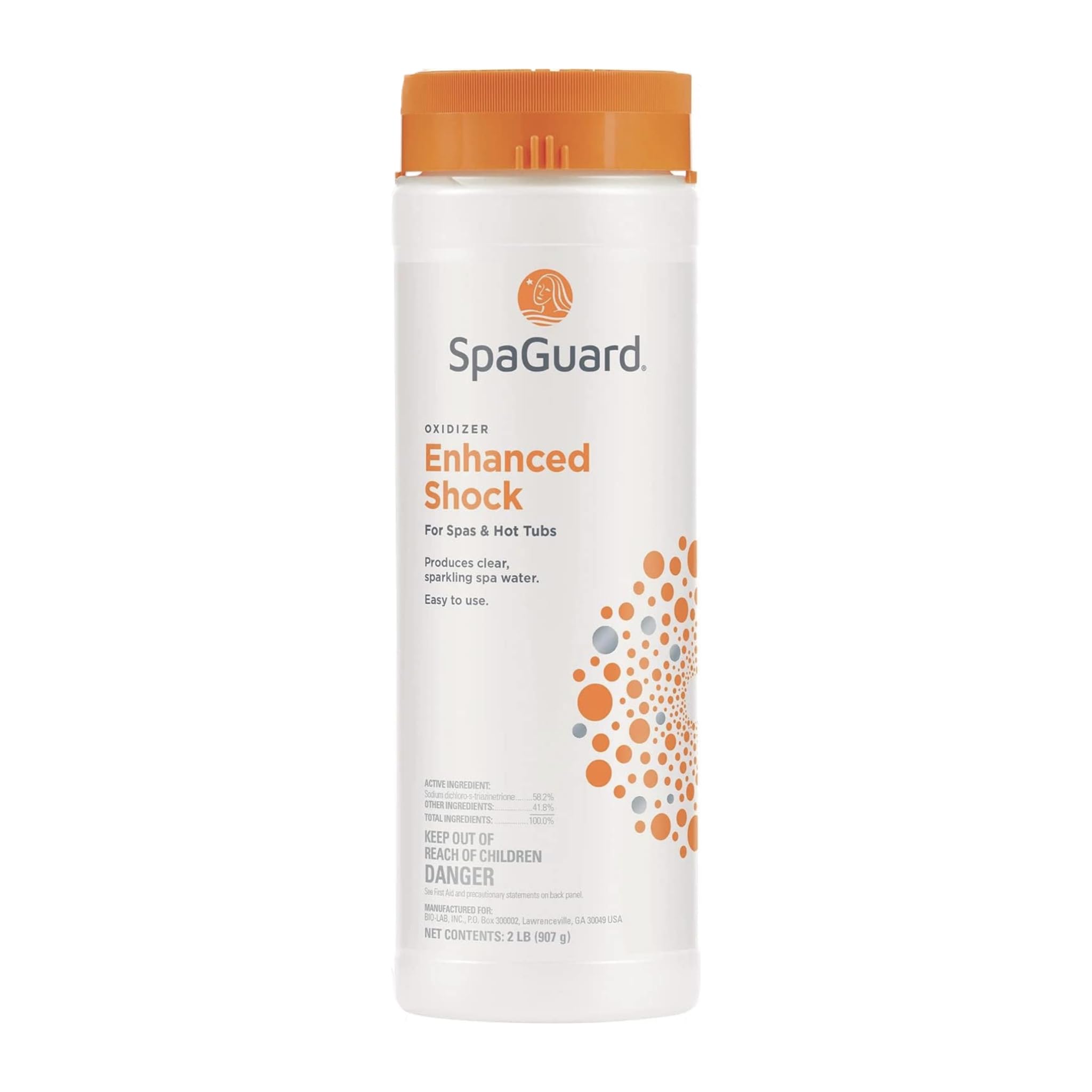SpaGuard Shock 2 lb front view with packaging
