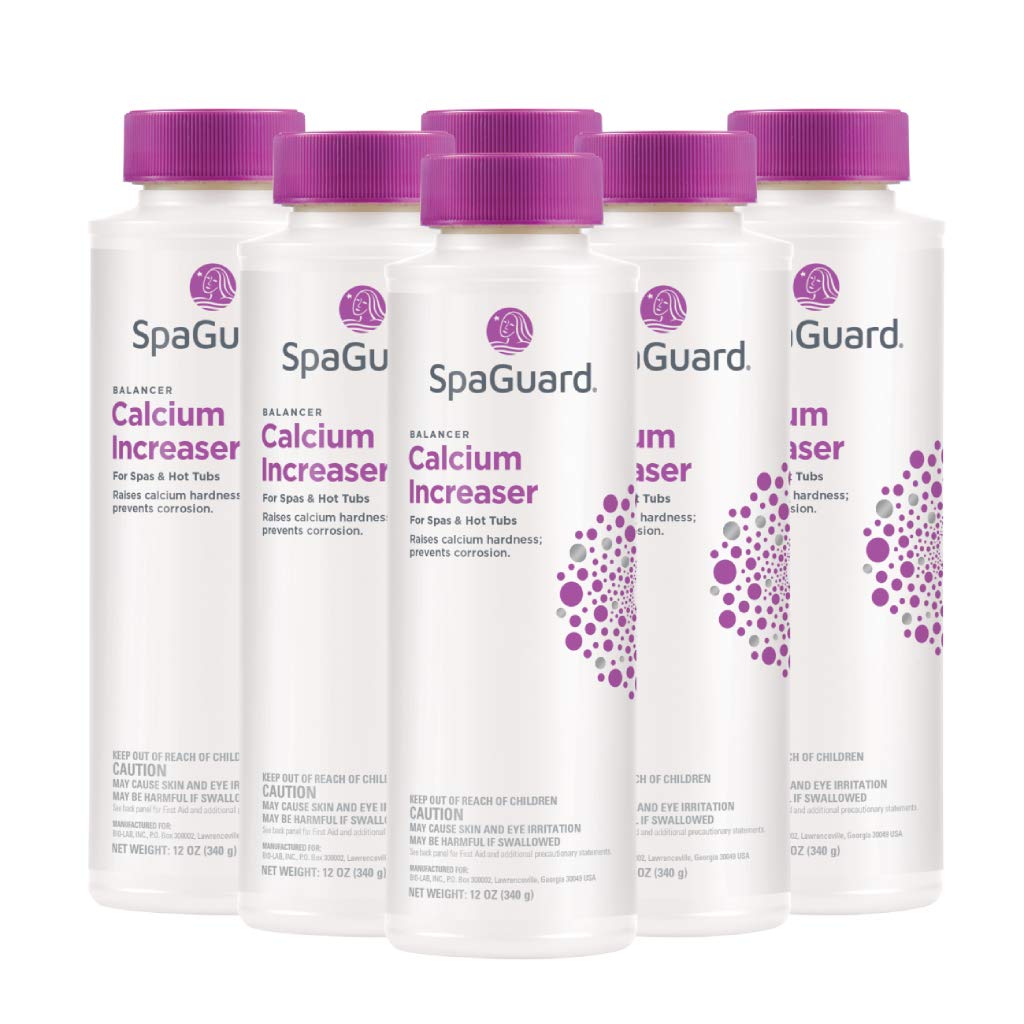 SpaGuard Spa Calcium Hardness Increaser 12 oz pack of 6, front view