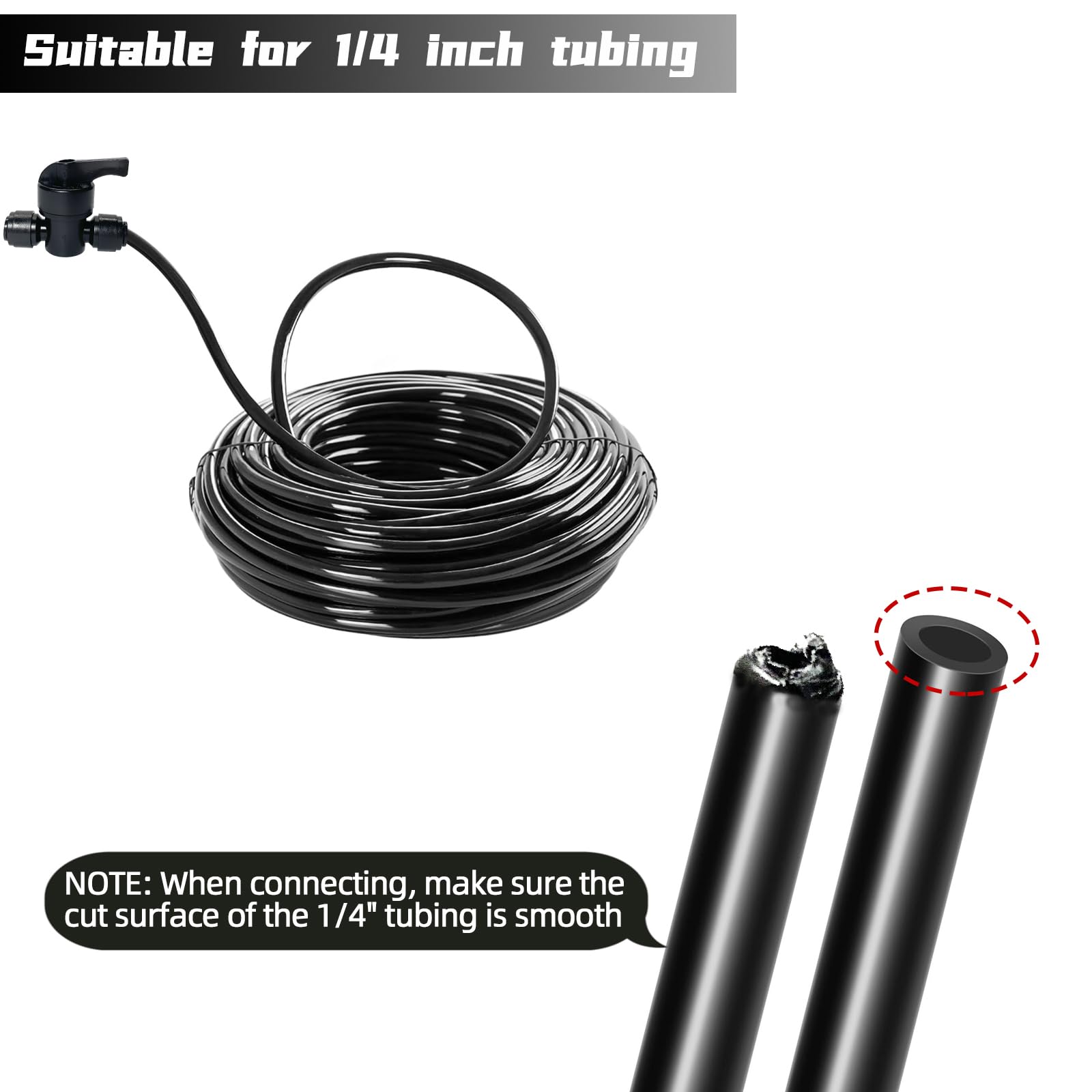 Spalolen 1/4" valve showing quick-connect feature