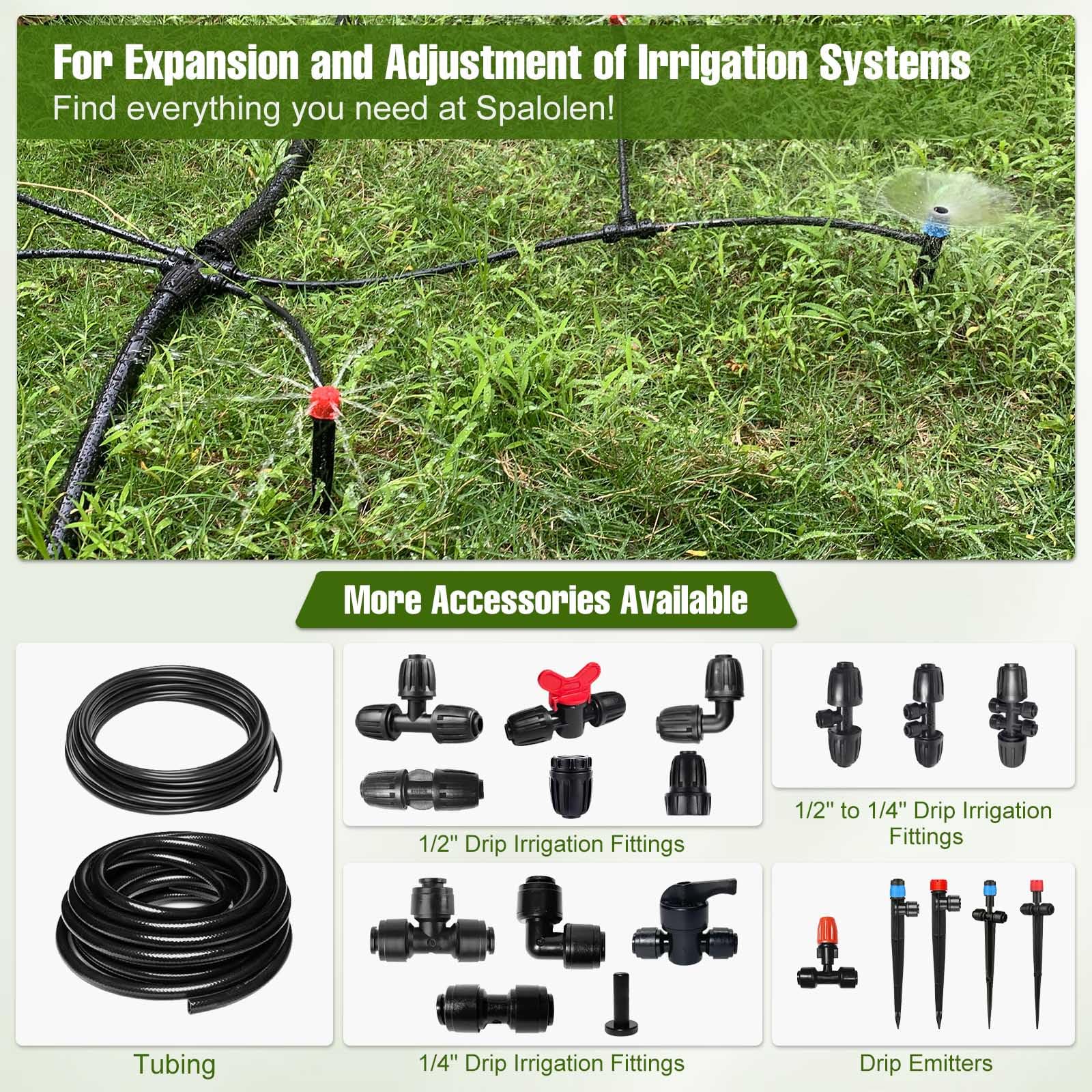 Spalolen 1/4" valves with adjustable water flow