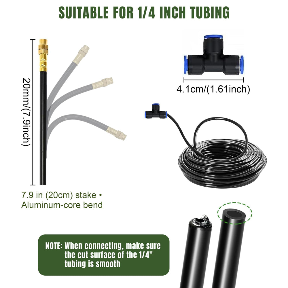 Spalolen 20PCS Push-to-Fit Drip Irrigation Mister Emitters on display