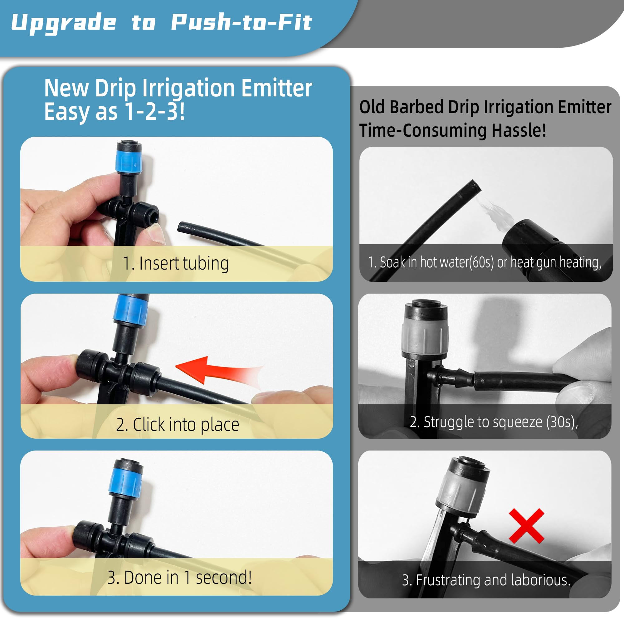 Spalolen adjustable drip emitter with stake