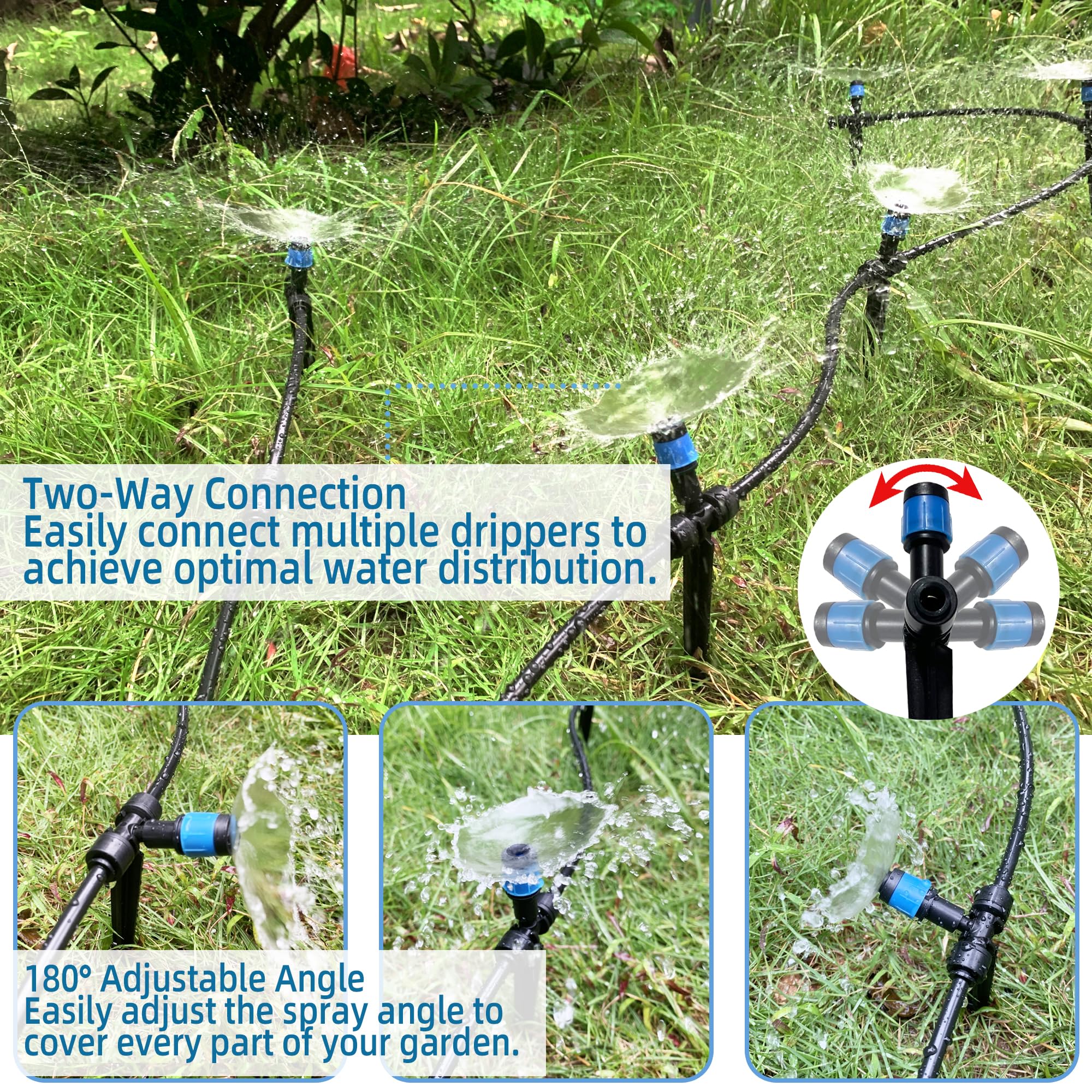 Spalolen drip emitter showing adjustable flow feature