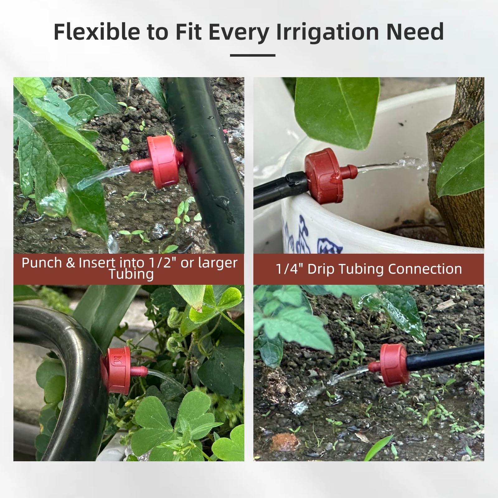 Spalolen drip emitters overview on table