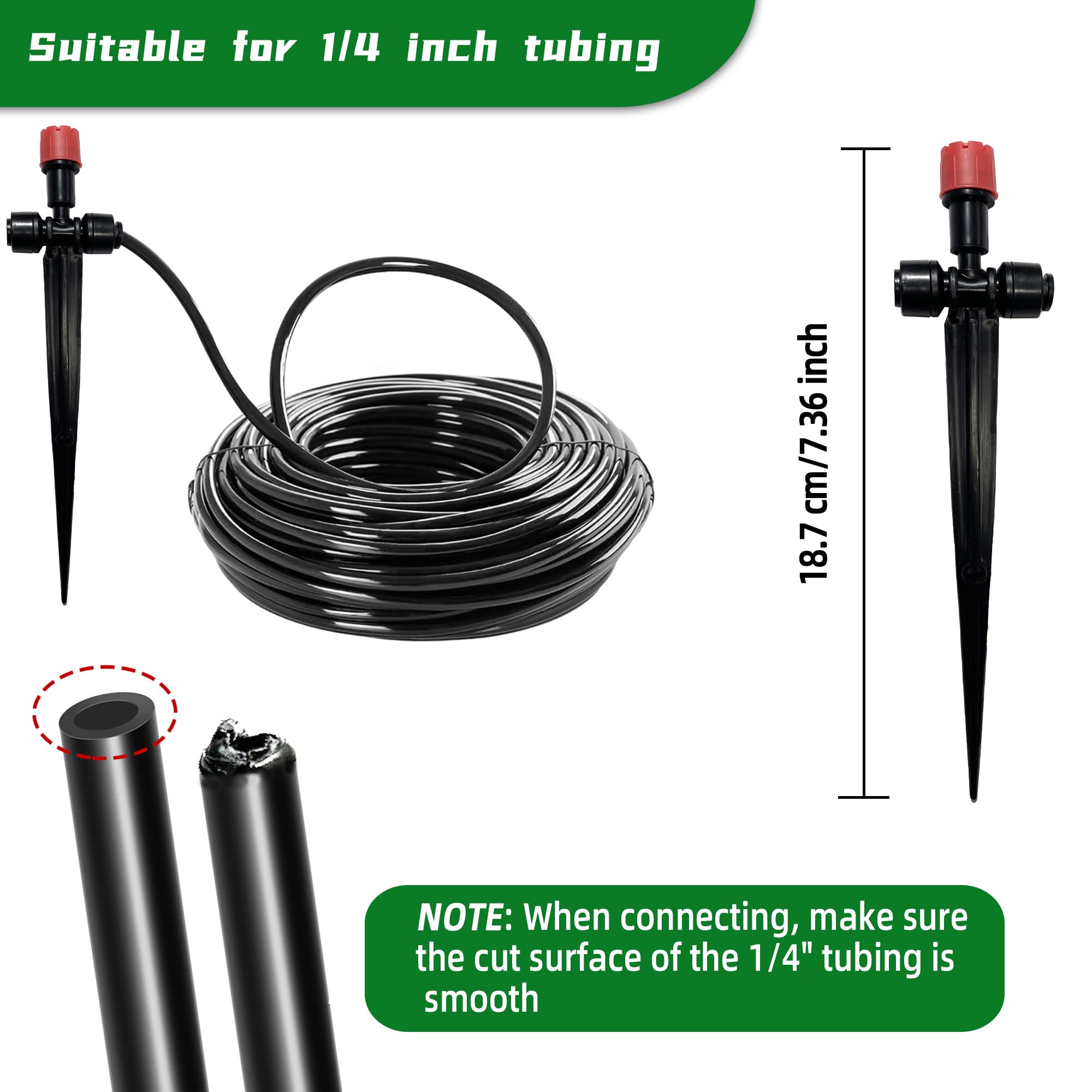Spalolen drip irrigation emitters in garden setup