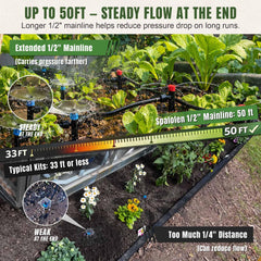 Spalolen drip irrigation system installed in a greenhouse
