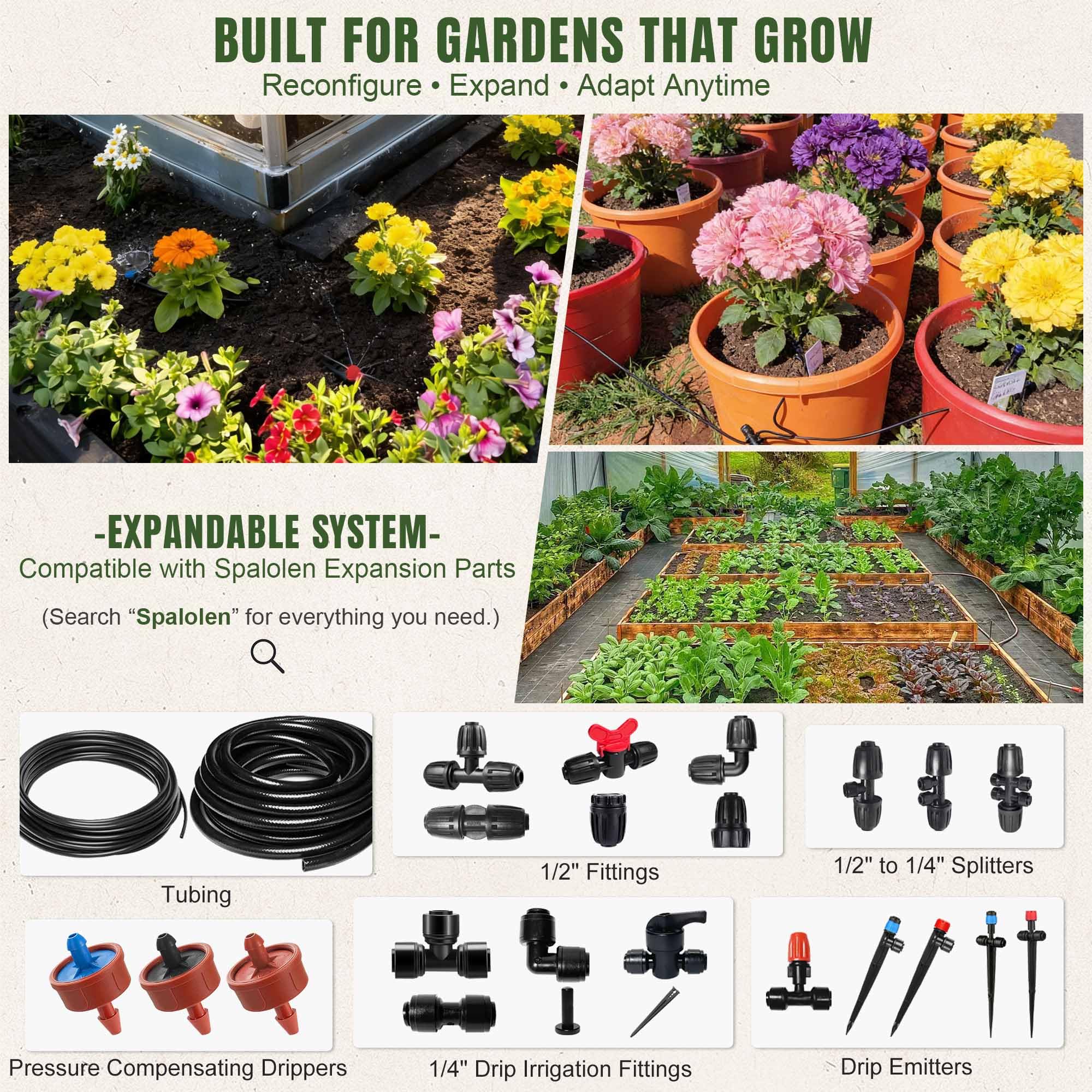 Spalolen faucet adapters and splitter fittings for irrigation