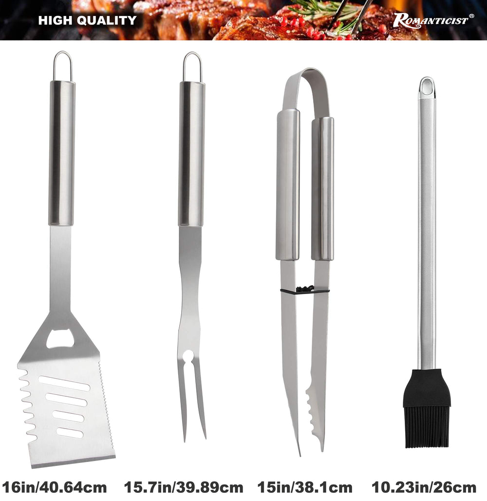 Spatula and tongs from ROMANTICIST BBQ Grill Accessories Set