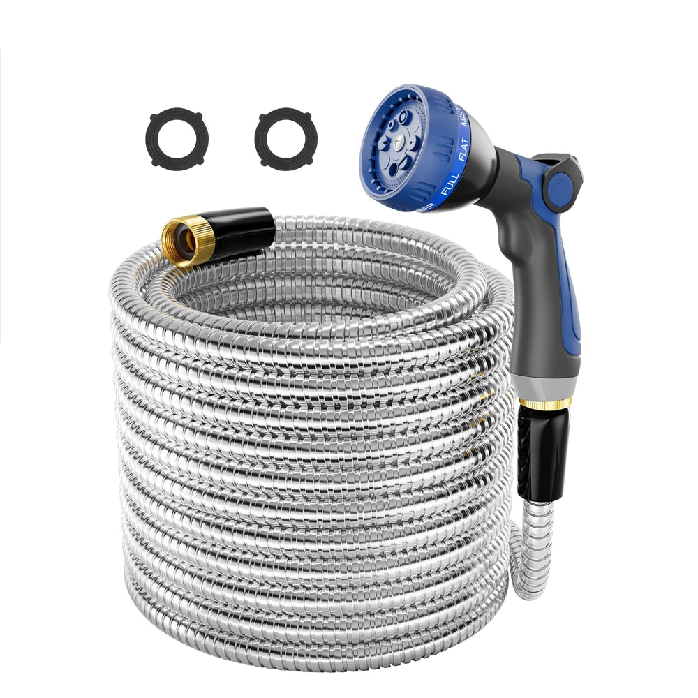 SPECILITE 1/2" x 50FT Stainless Steel Garden Hose front view
