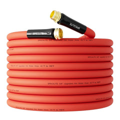 SPECILITE 5/8 inch x 50FT red rubber garden water hose front view