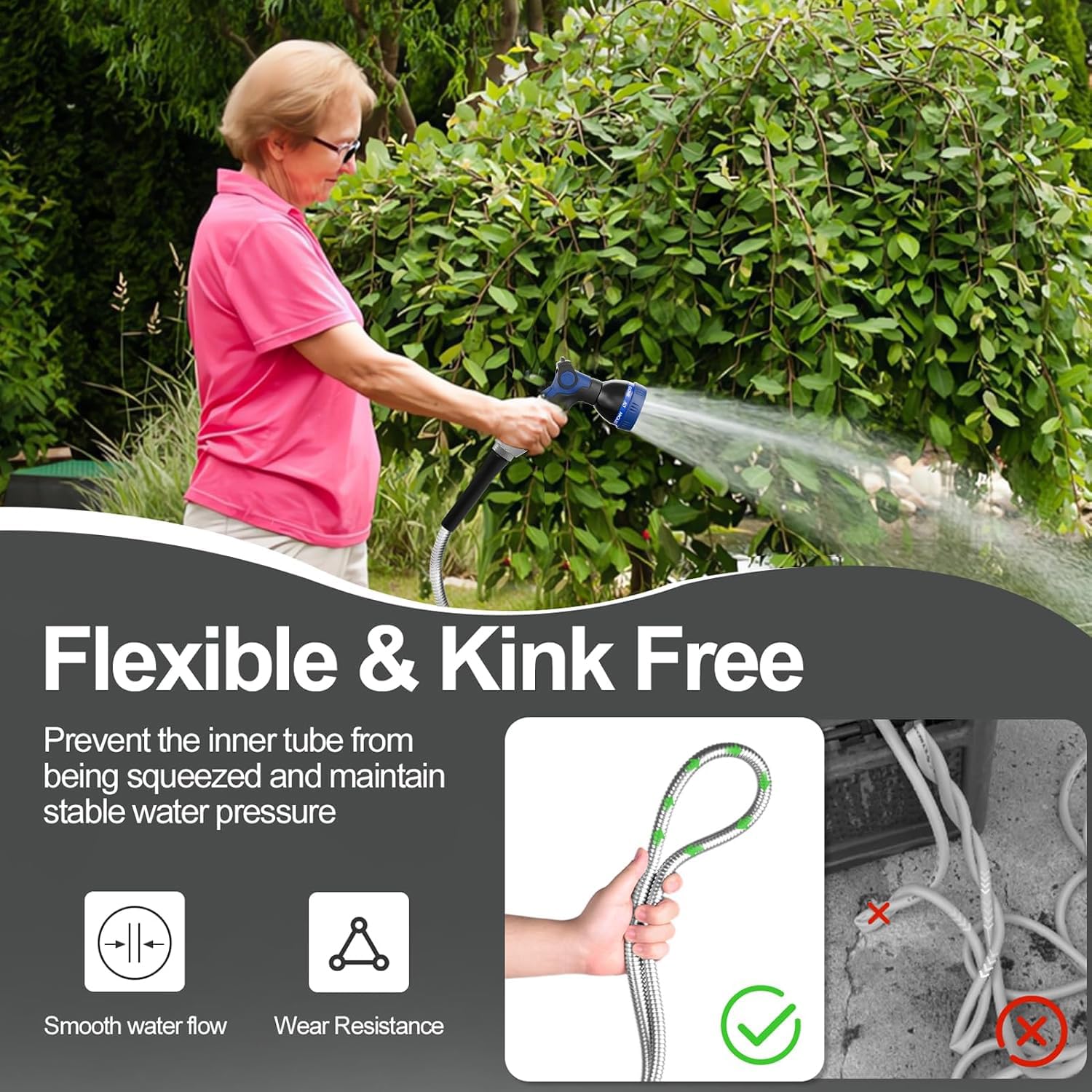 SPECILITE 8-way spray nozzle with adjustable flow