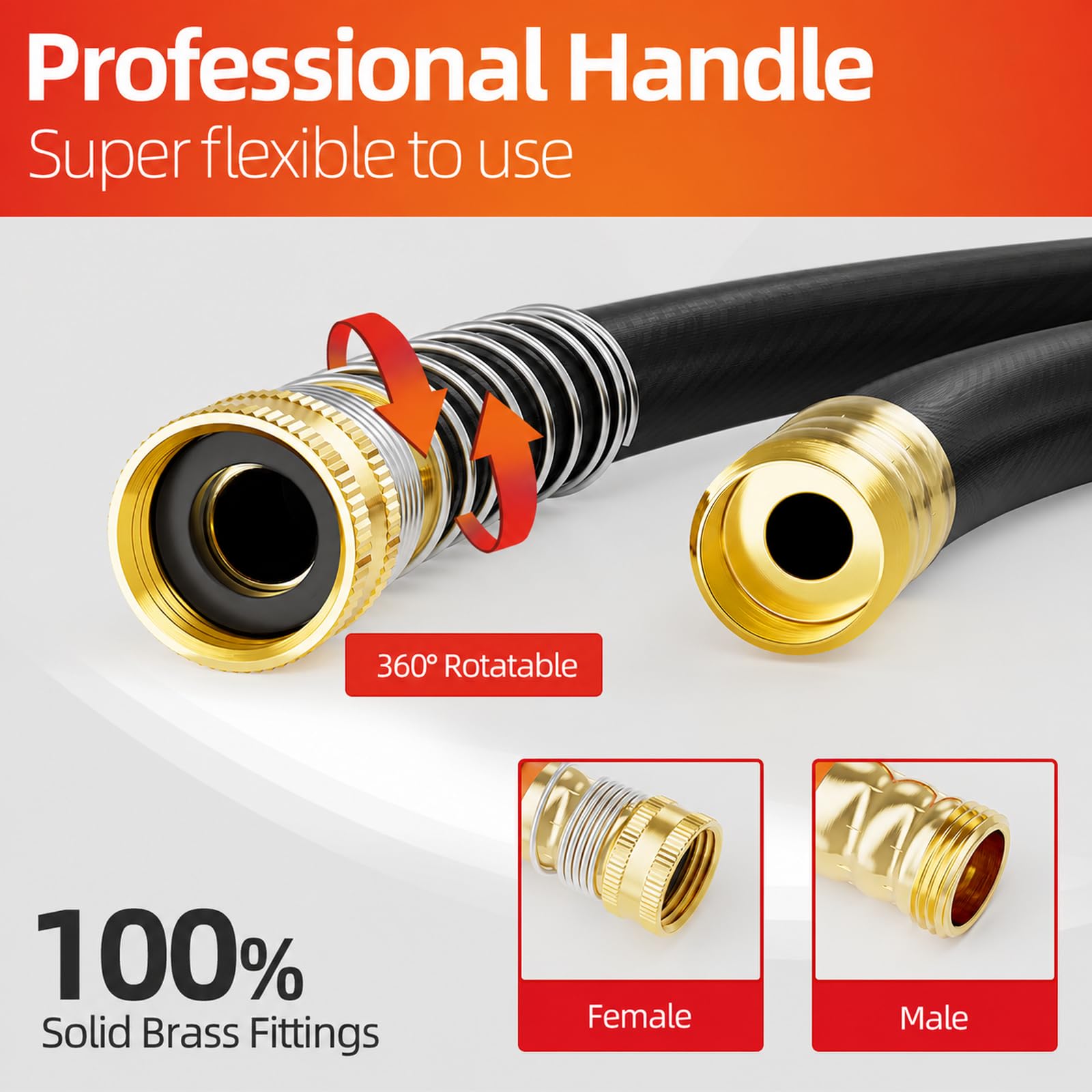 SPECILITE black garden hose showing reinforced structure