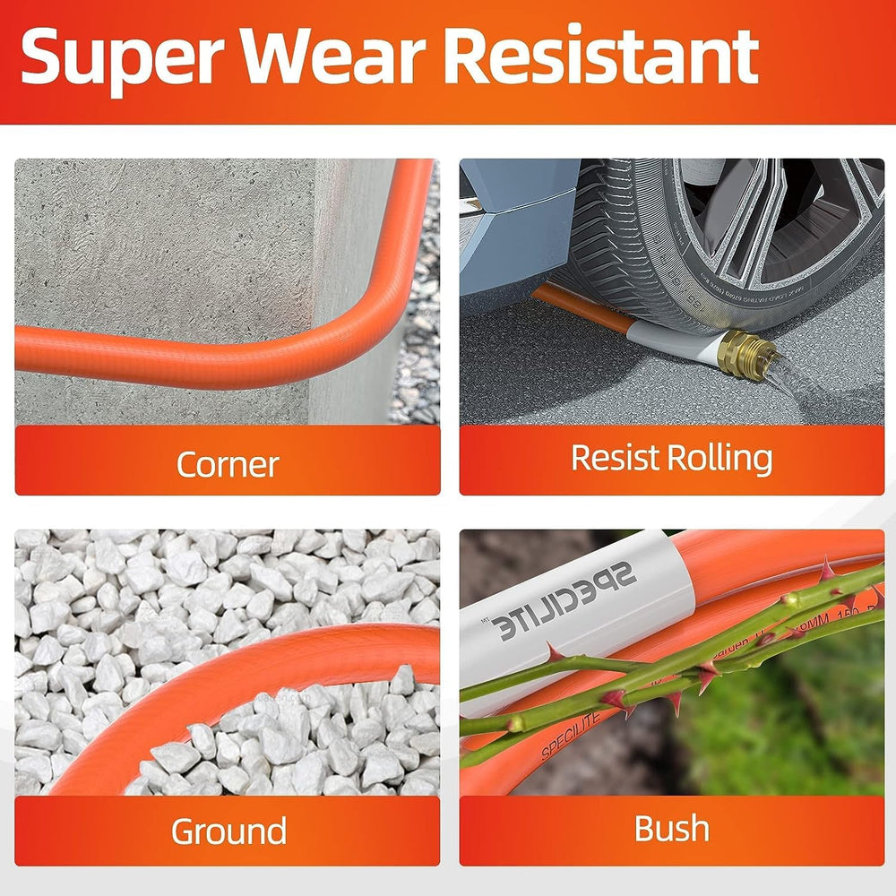 SPECILITE Garden Water Hose 5 ft x 5/8 inch in use watering plants