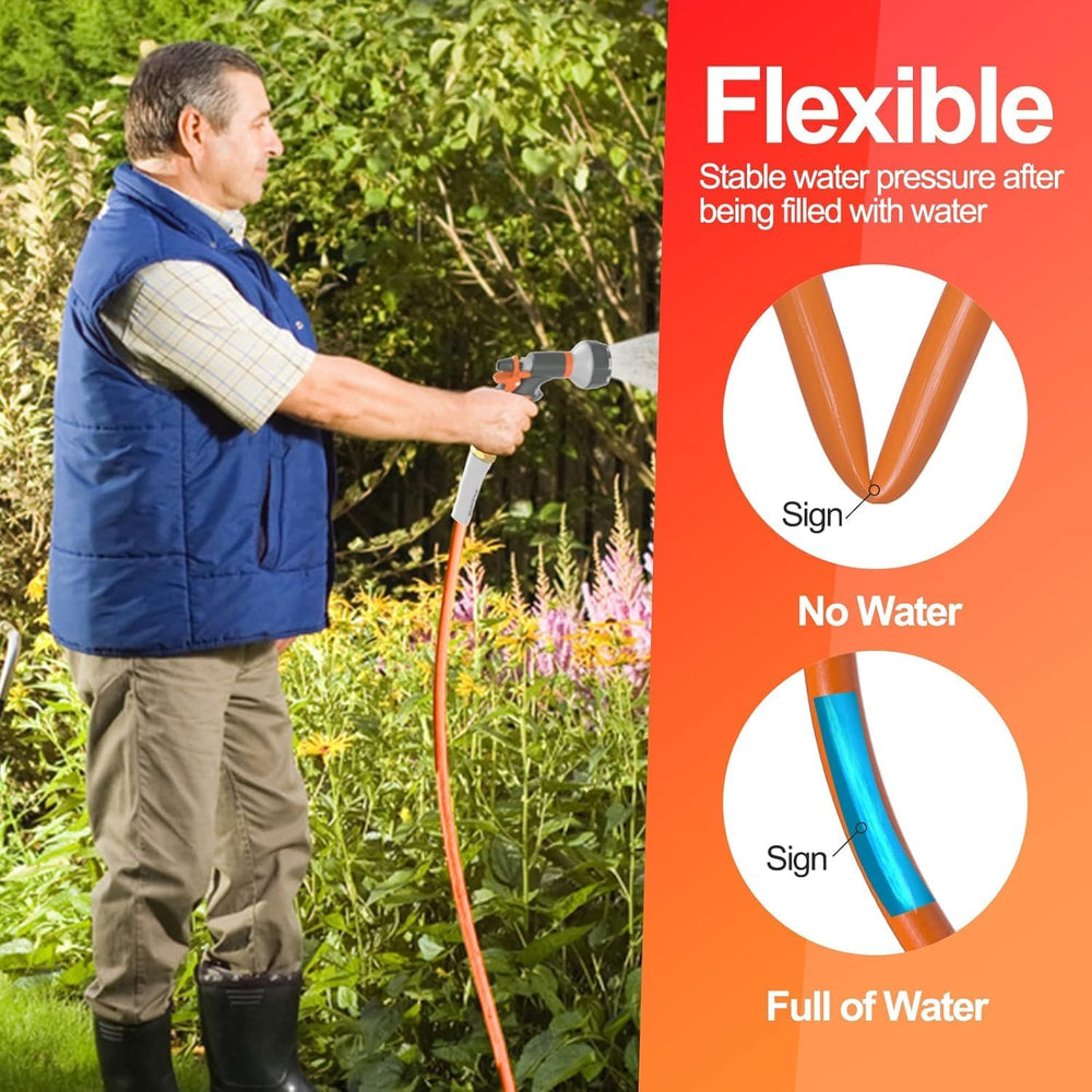 SPECILITE Garden Water Hose 5 ft x 5/8 inch showing brass fittings