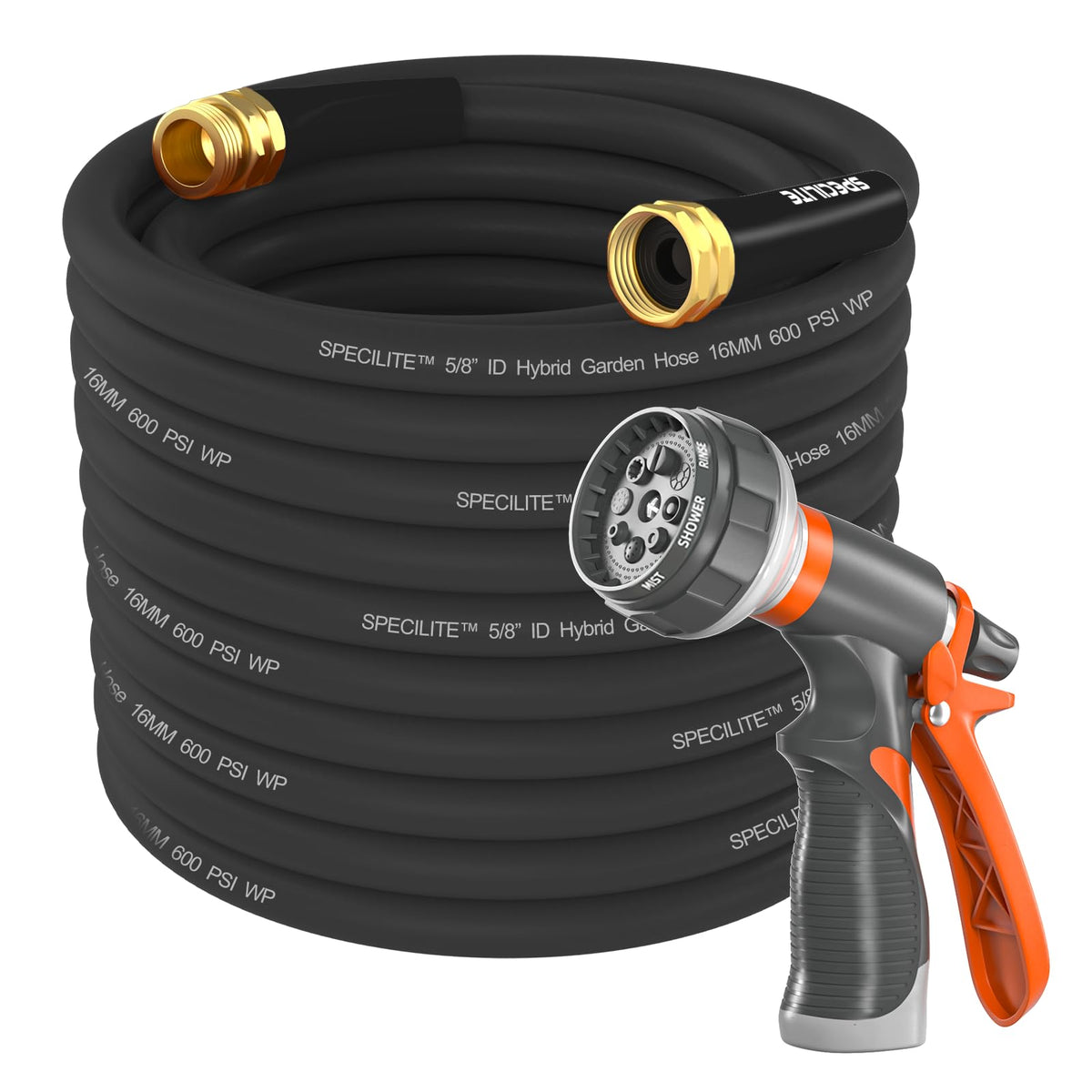 SPECILITE Garden Water Hose 75 ft front view
