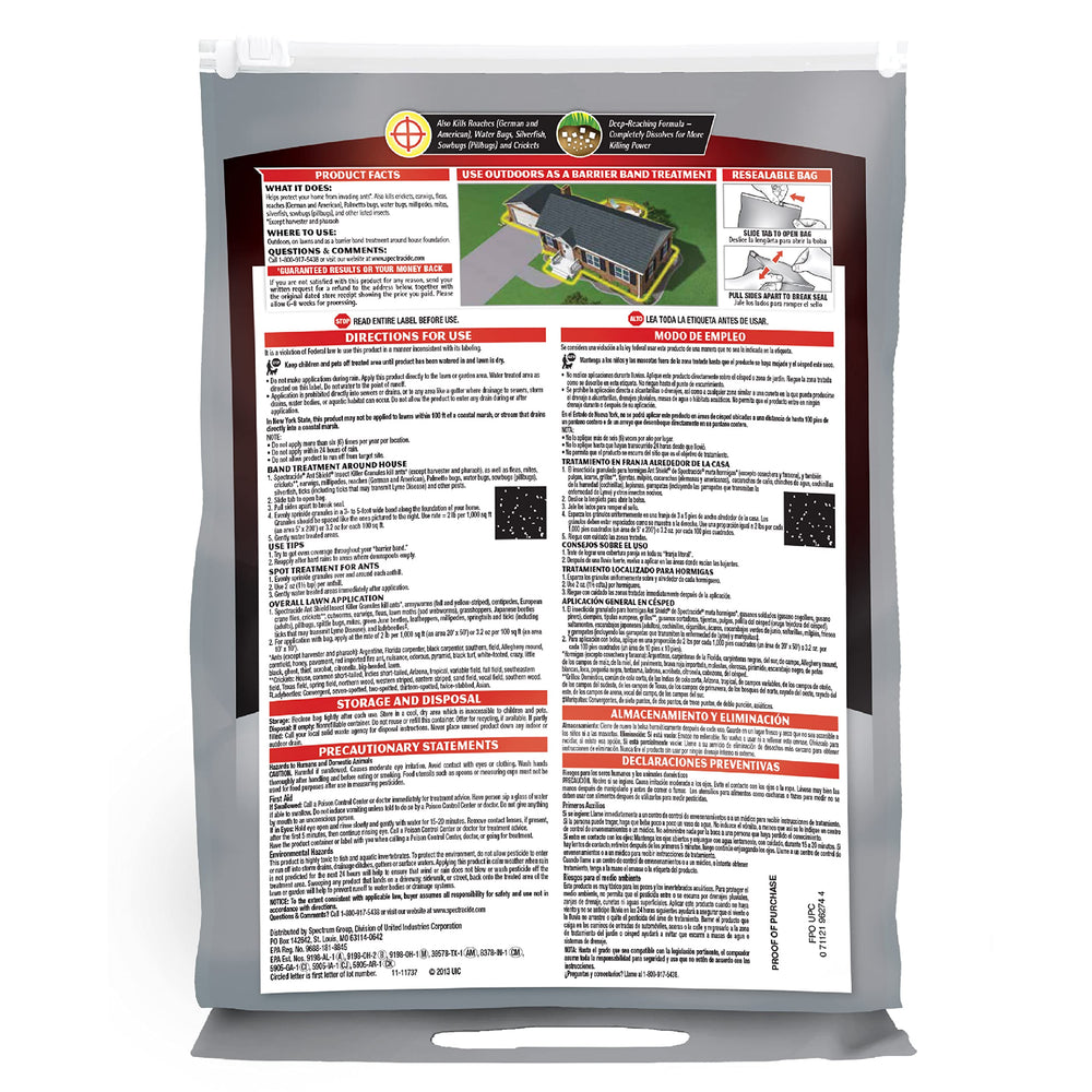 Spectracide Ant Shield Granules in use on a lawn