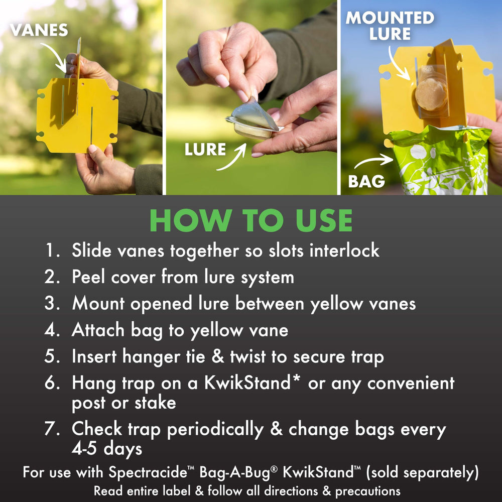 Spectracide Bag-A-Bug Trap ready for use in garden