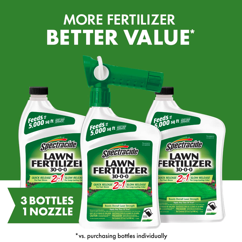 Spectracide Lawn Fertilizer 30-0-0 32 oz bottle with nozzle