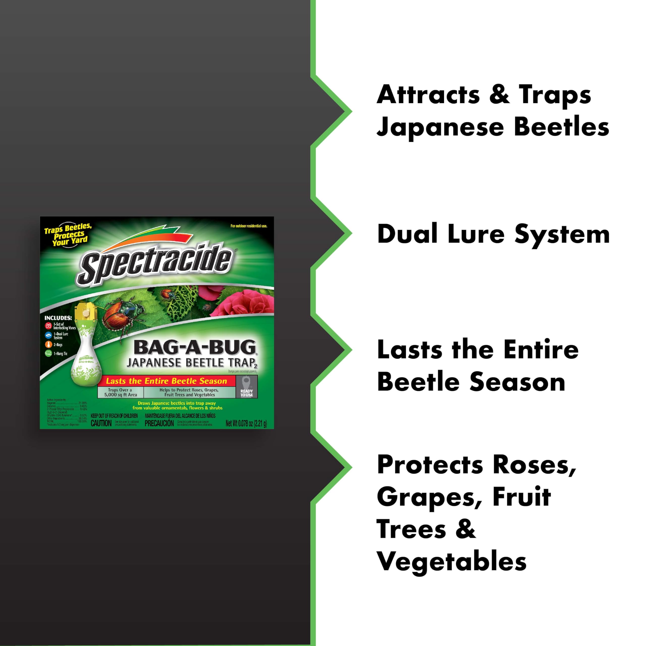 Spectracide Trap with bait in a garden setting