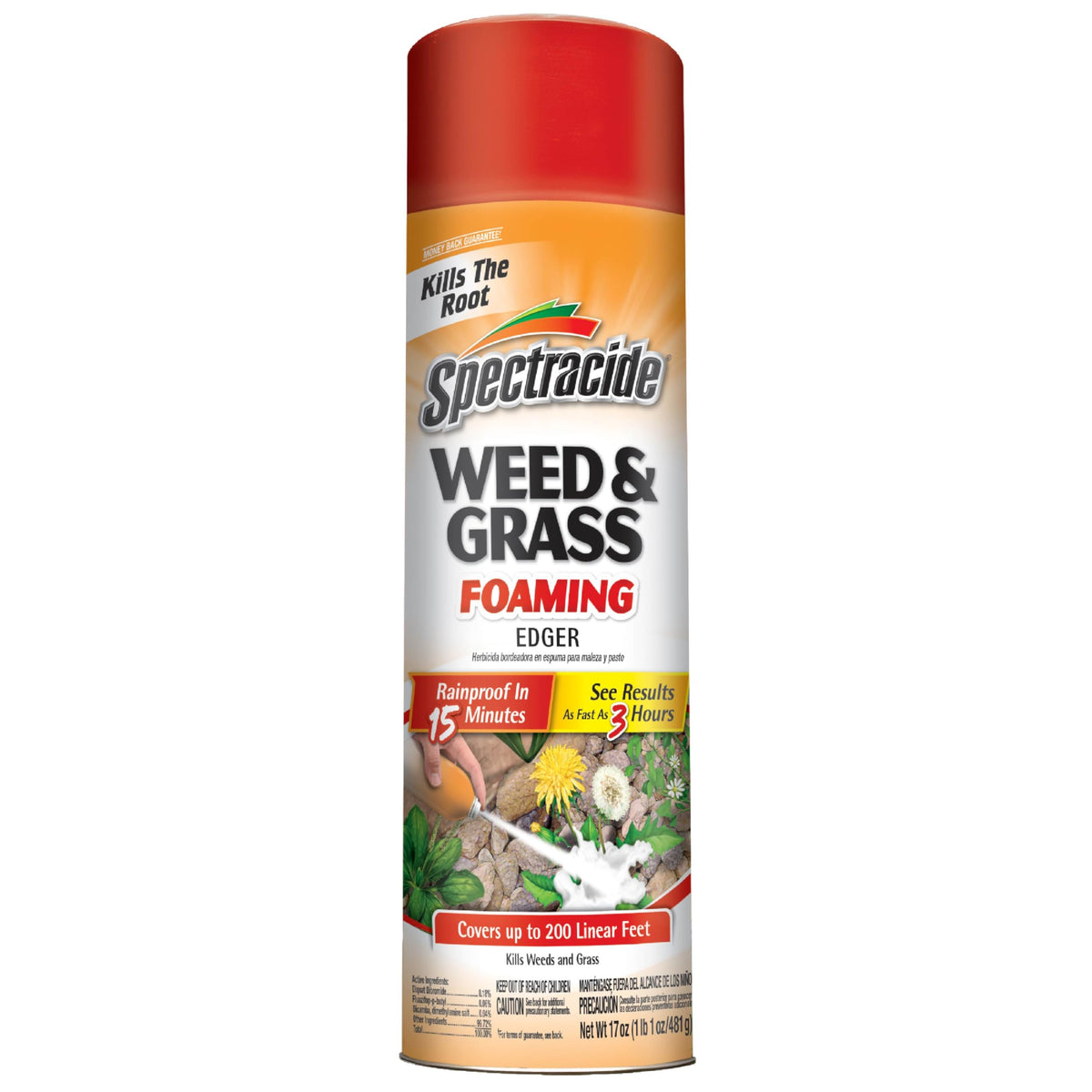 Spectracide Weed & Grass Foaming Edger 17 oz aerosol can front view