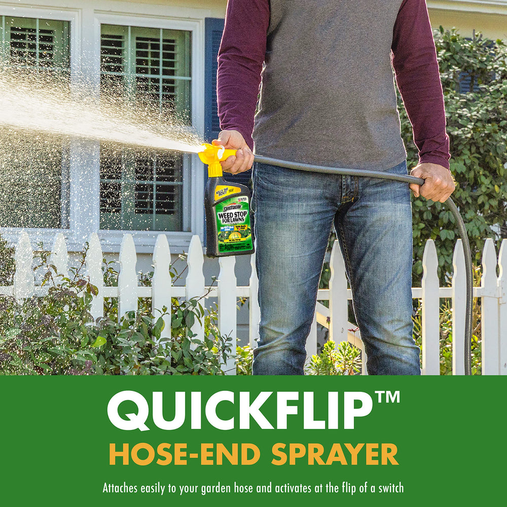 Spectracide Weed Stop for Lawns 32 oz back view