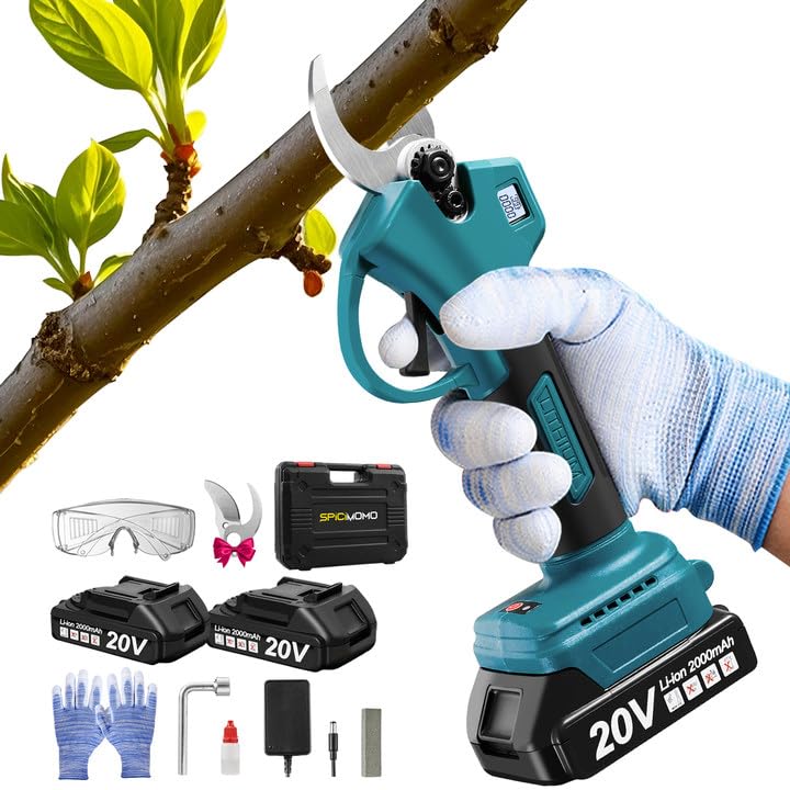 SPICIMOMO Electric Pruning Shears blue model front view