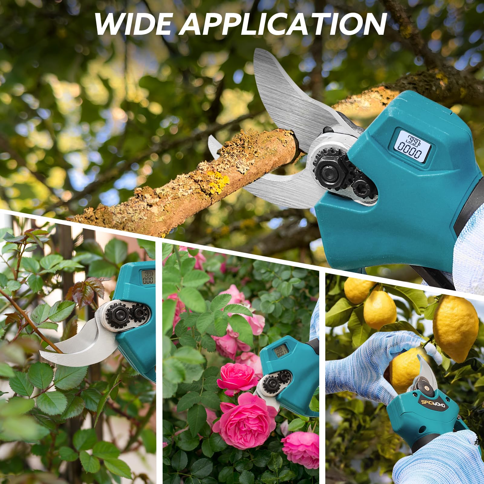 SPICIMOMO Electric Pruning Shears charger and tools