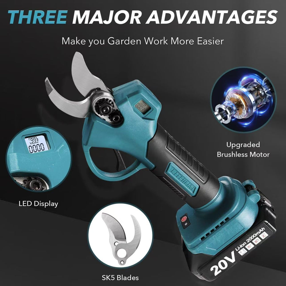 SPICIMOMO Electric Pruning Shears close-up of blades