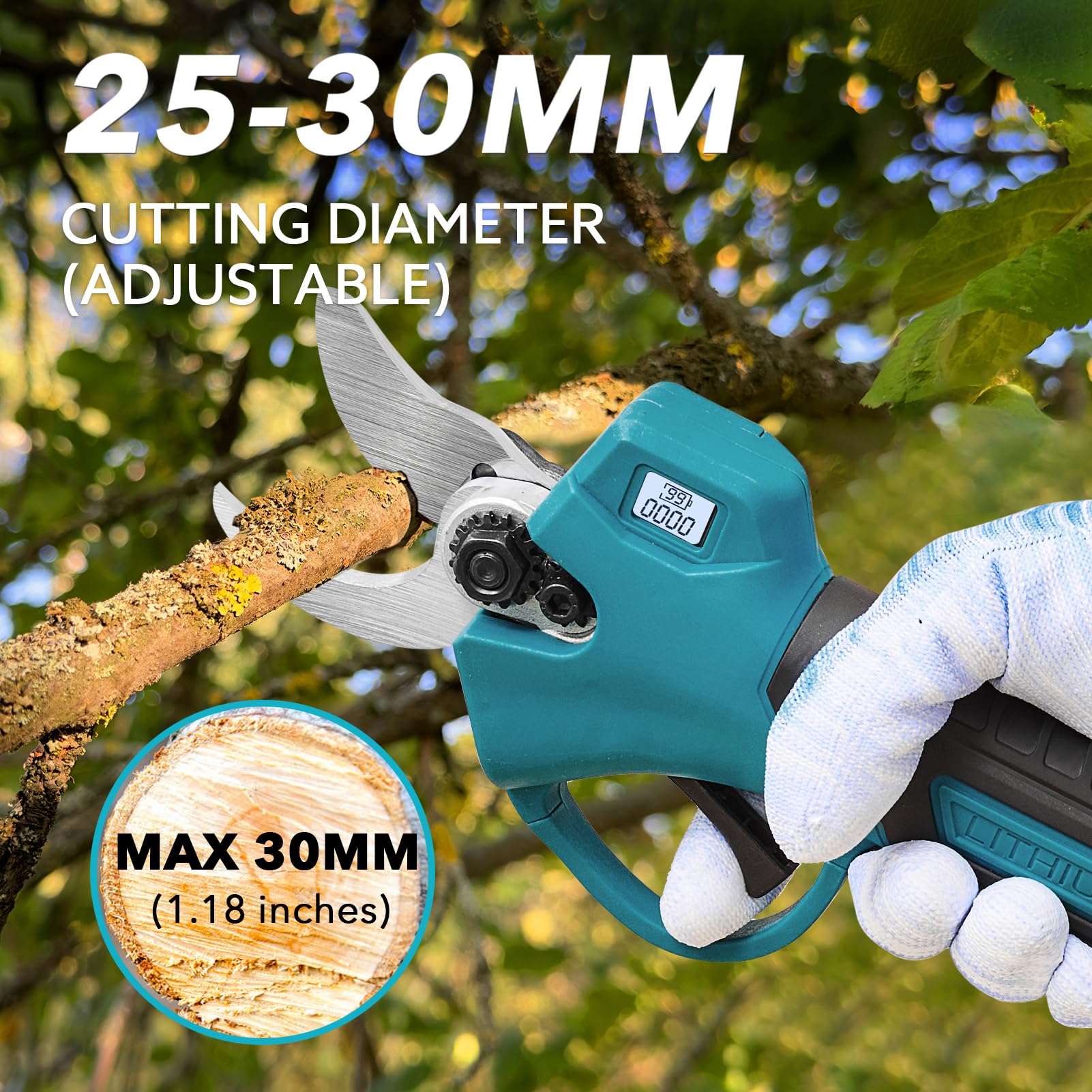 SPICIMOMO Electric Pruning Shears with SK5 blades