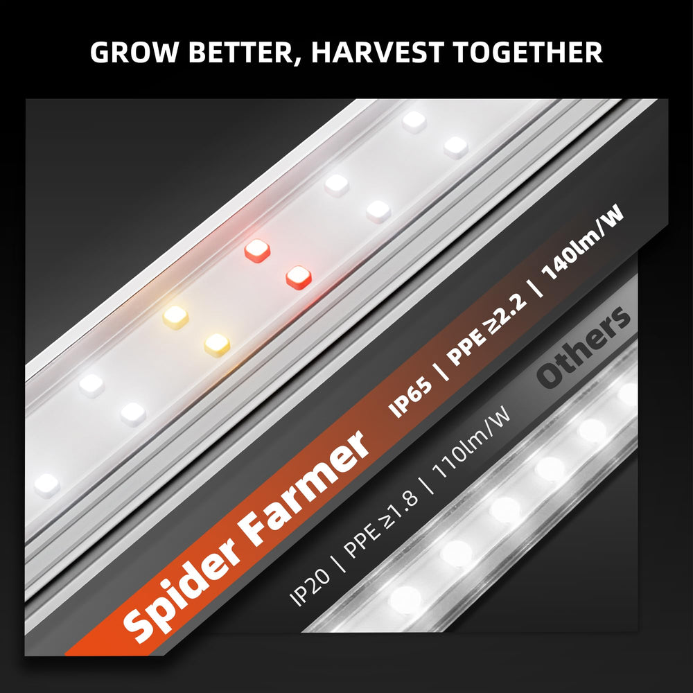 Spider Farmer 2FT T5 LED Grow Light connected in series