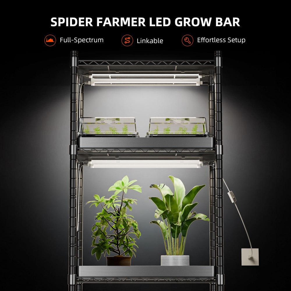 Spider Farmer 2FT T5 LED Grow Light packaging and contents